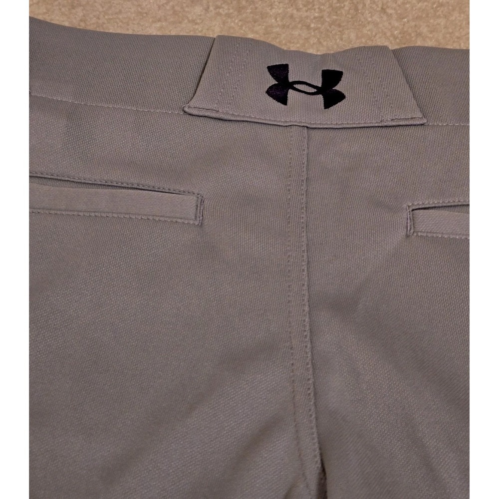 Under Armour Utility Baseball Pant Youth Boys Med Gray NEW pant closed - Picture 4 of 12